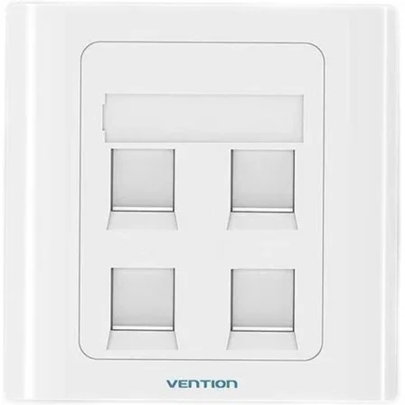 Vention Placa de Pared Tipo 86 IFFW0 con 4 Puertos RJ45 Vention Placa de Pared Tipo 86 IFFW0 con 4 Puertos RJ45